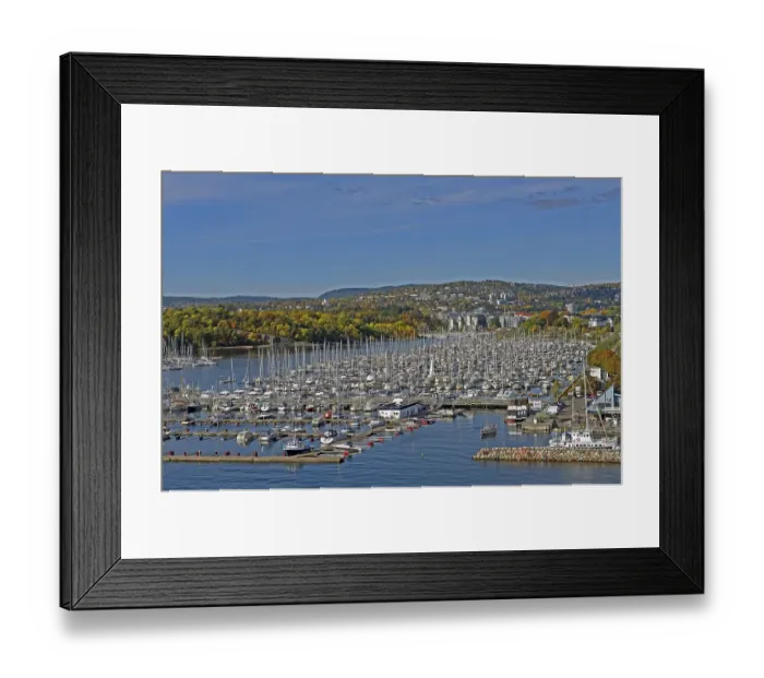 Framed Print : Oslo marina, in front of residential area Framed Print : Oslo marina, in front of residential area