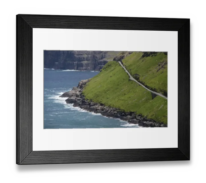 Framed Print : Coastal road to Tjoernuvik or Tjornuvik Framed Print : Coastal road to Tjoernuvik or Tjornuvik