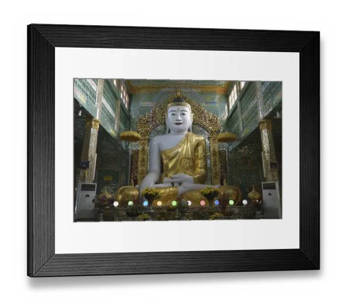 Framed Print : Statue of Buddha, Soon U Ponya Shin Paya Pagoda