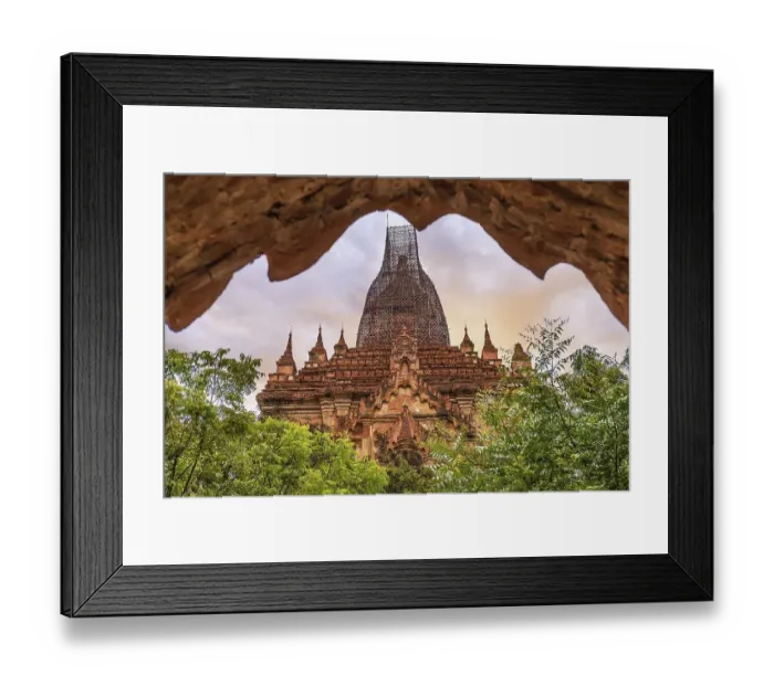 Framed Print : The old ruins in the landscape of Bagan