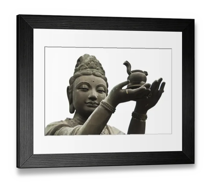 Framed Print : Statue on Lantau Island, Hongkong, China, Asia