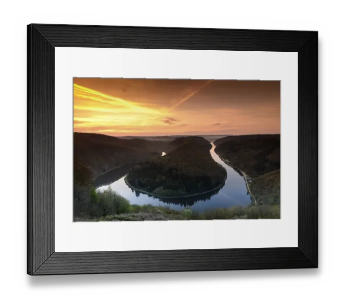 Framed Print : Big Saar loop at sunrise, near Mettlach Framed Print : Big Saar loop at sunrise, near Mettlach