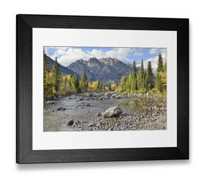 Framed Print : Cottonwood Creek with Rockchuck Peak