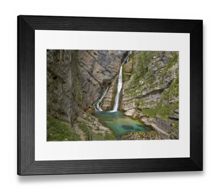 Framed Print : Savica waterfall, Julian Alps, Triglav National Park
