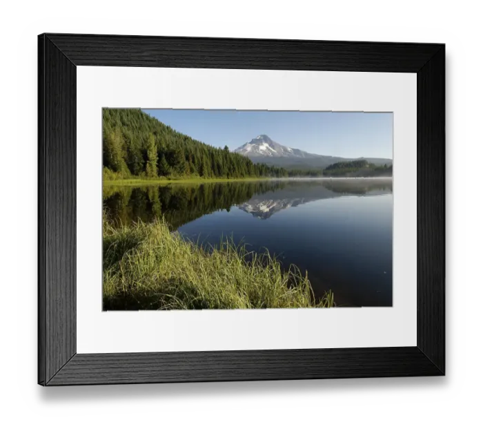 Framed Print : Trillium Lake and the Mount Hood Volcano