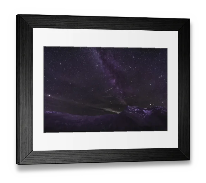 Framed Print : Milky Way with shooting stars (Perseids) on 11