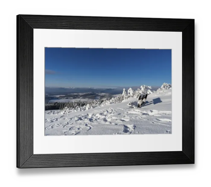 Framed Print : Winter landscape in the centre of Germany - the Wasserkuppe in the Rhoen8