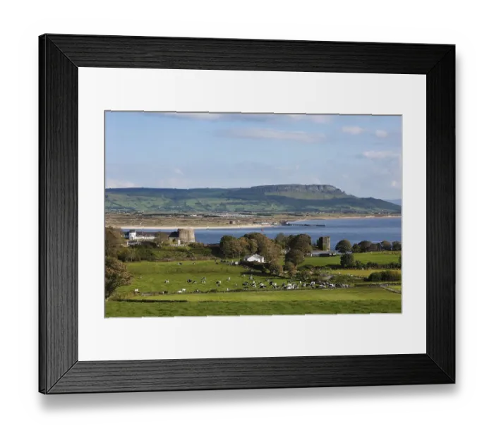 Framed Print : View over Greencastle on Inishowen Peninsula
