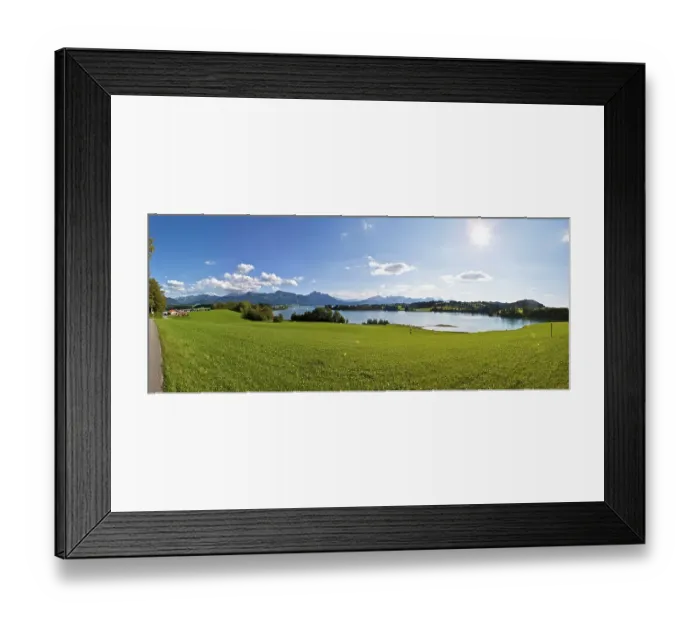 Framed Print : View over Lake Forggensee, Upper Bavaria