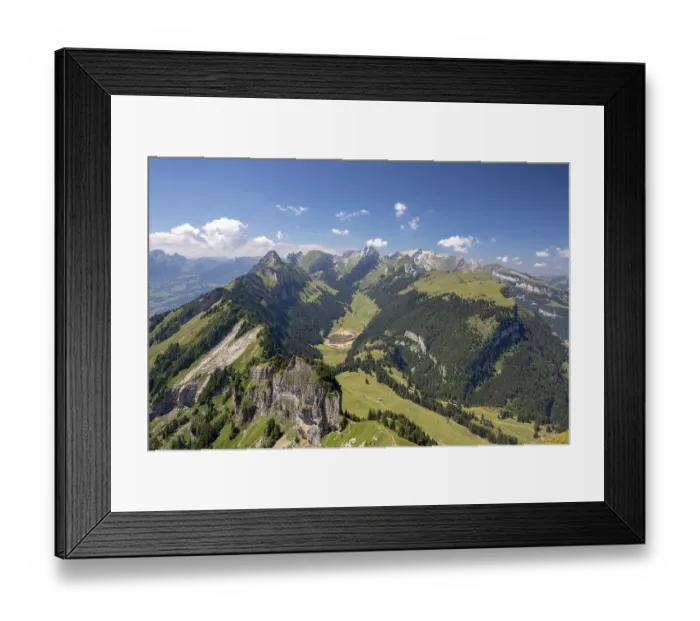 Framed Print : Dried-up mountain lake Saemtiser See