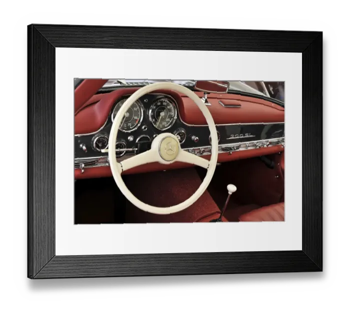 Framed Print : Mercedes-Benz 300 SL, dash board Framed Print : Mercedes-Benz 300 SL, dash board
