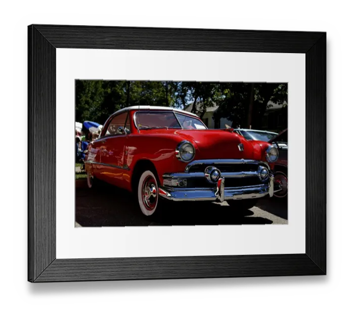 Framed Print : 1951 Ford at a Classic Car Show in Belvidere