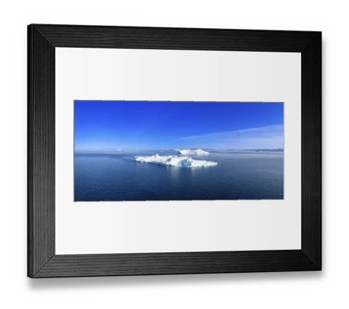 Framed Print : Iceberg seen from cruise ship vacation in Greenland coast in Arctic circle near Ilulissat Disko Bay