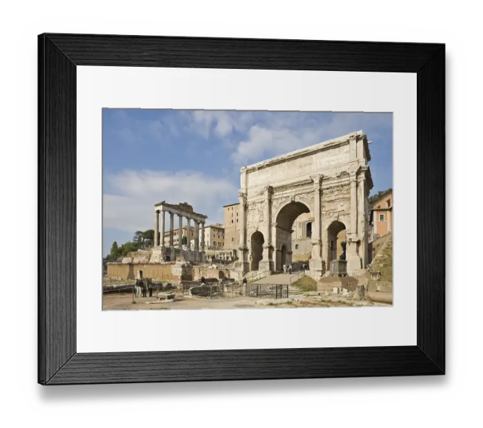 Framed Print : Arch of Septimius Severus in front of the Temple of Saturn
