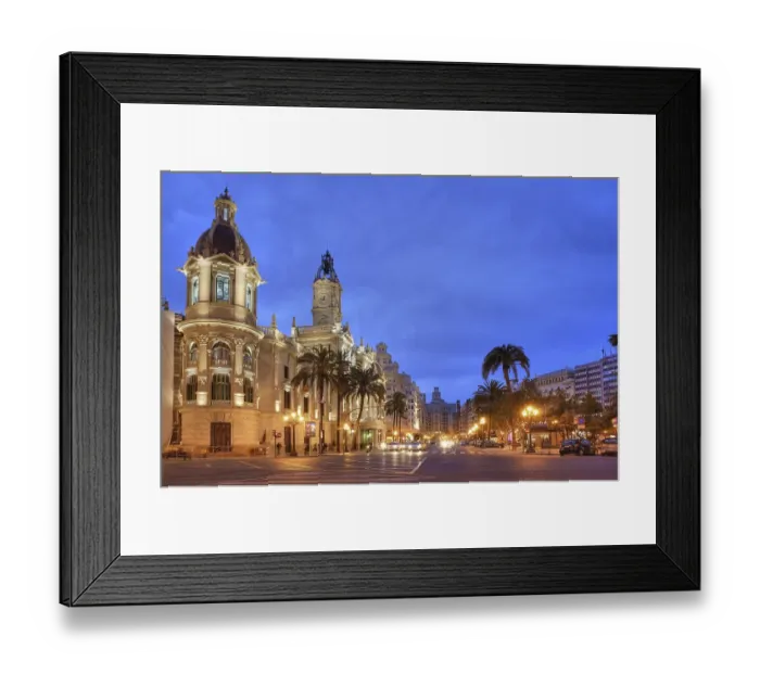 Framed Print : ESP, Spain, Valencia : Plaza Ayuntamiento Framed Print : ESP, Spain, Valencia : Plaza Ayuntamiento