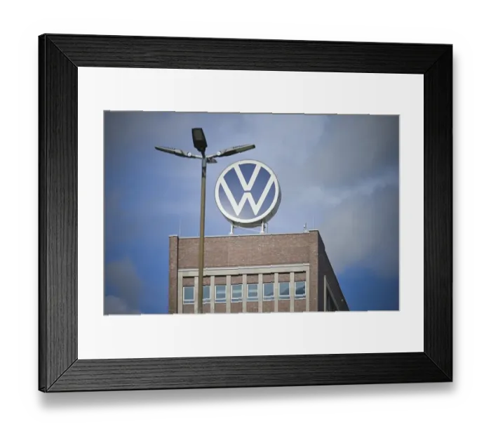 Framed Print : Volkswagen brand tower block, Wolfsburg