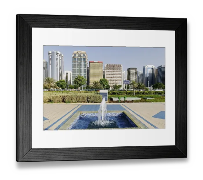 Framed Print : Coastal street Corniche in Abu Dhabi City Framed Print : Coastal street Corniche in Abu Dhabi City