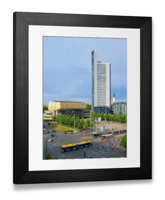 Framed Print : Gewandhaus, City-Hochhaus, Augustusplatz