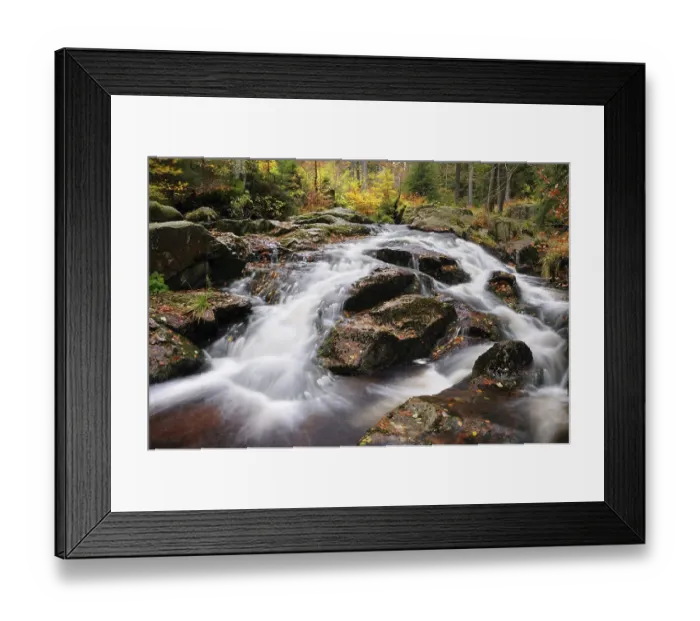 Framed Print : Unterer Bodefall waterfall in the Harz National Park near Braunlage Framed Print : Unterer Bodefall waterfall in the Harz National Park near Braunlage