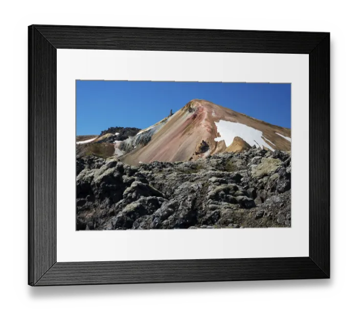 Framed Print : Brennisteinsalda volcano with the Laugahraun lava field