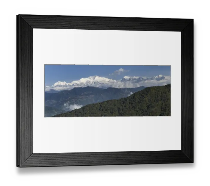 Framed Print : View from West Bengal, India towards Mount Kangchenjunga on the border between Sikkim and Nepal Framed Print : View from West Bengal, India towards Mount Kangchenjunga on the border between Sikkim and Nepal