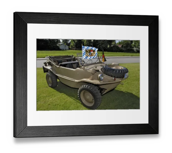 Framed Print : Old VW Amphibious vehicle, Bavaria Framed Print : Old VW Amphibious vehicle, Bavaria