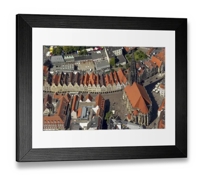 Framed Print : Aerial view, Prinzipalmarkt square