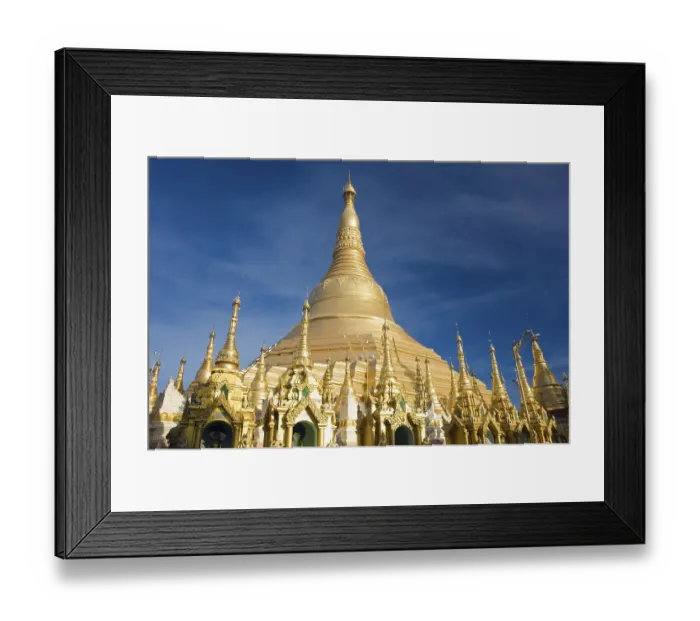 Framed Print : Golden stupa, Shwedagon pagoda