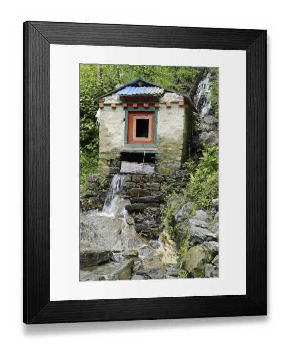 Framed Print : Prayer mill, water driven, Sagarmatha National Park Framed Print : Prayer mill, water driven, Sagarmatha National Park