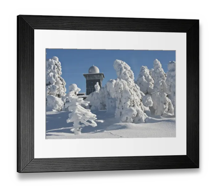 Framed Print : Winter on Mt Brocken in the Harz