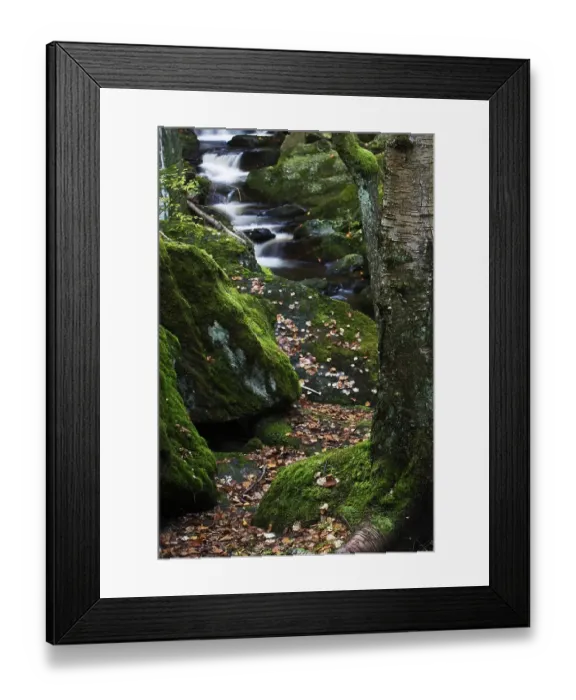 Framed Print : Stream, Steinklamm, Bayrischer Wald (Bavarian Forest)