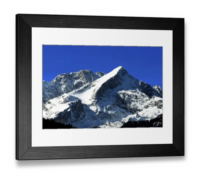 Framed Print : The snow-covered Alpspitze in spring