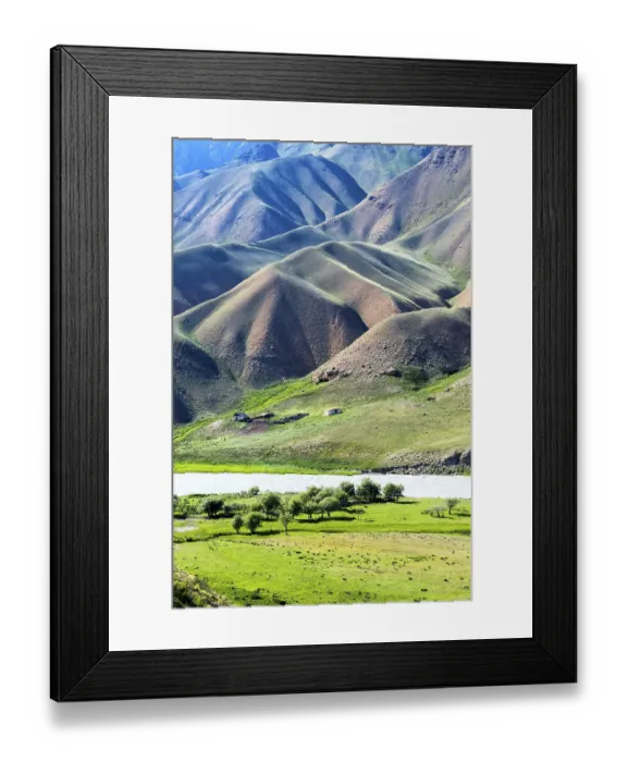 Framed Print : Naryn Gorge, Naryn Region, Kyrgyzstan, Asia