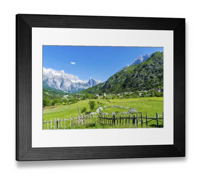 Framed Print : Thethi Village, Thethi Valley, Albania, Europe