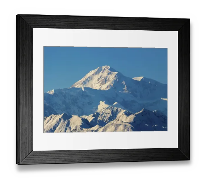 Framed Print : Blue Denali Mountain on a Sunny Day Framed Print : Blue Denali Mountain on a Sunny Day