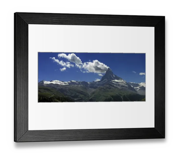 Framed Print : The Matterhorn with clouds near Zermatt