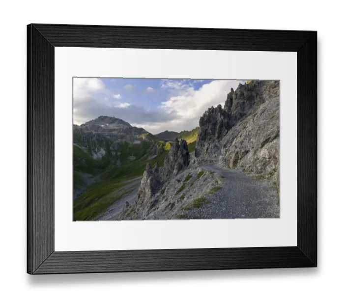 Framed Print : Rocky path below Weisshorn, Davos Framed Print : Rocky path below Weisshorn, Davos
