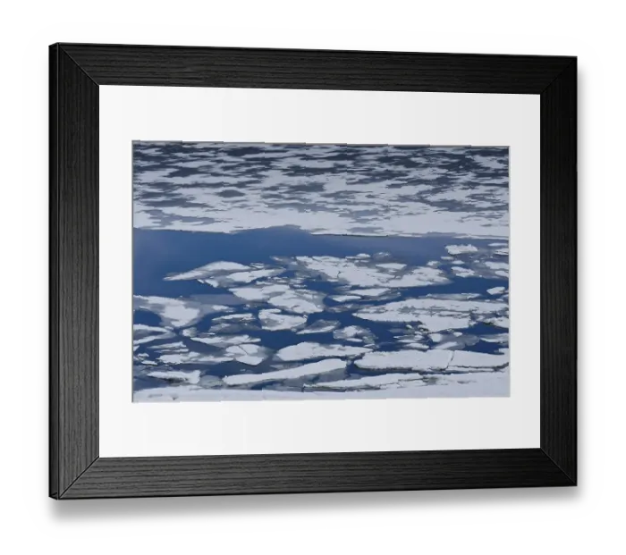 Framed Print : Ice on Lake Sysenvatnet, Hardangervidda mountain plateau