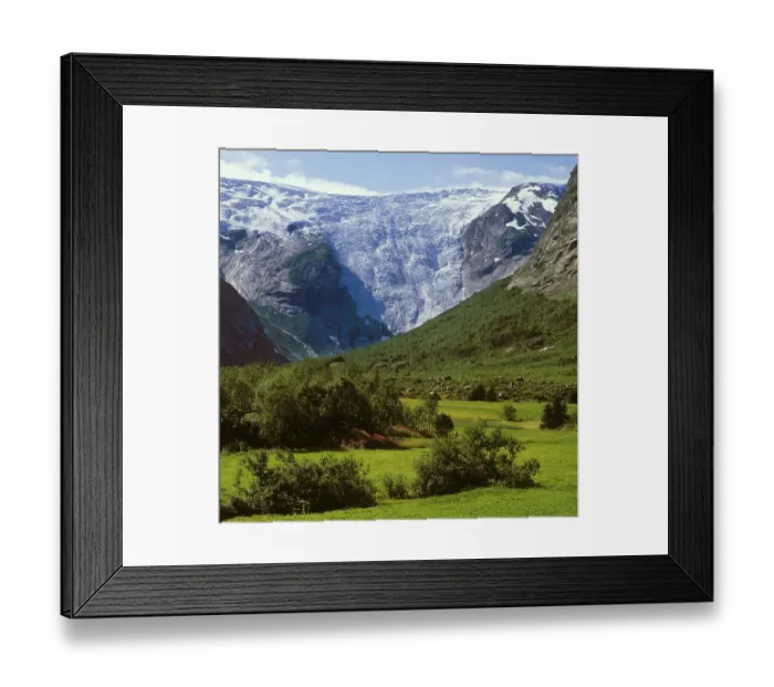 Framed Print : Bergsetbreen, Jostedalsbreen, Norway, Europe