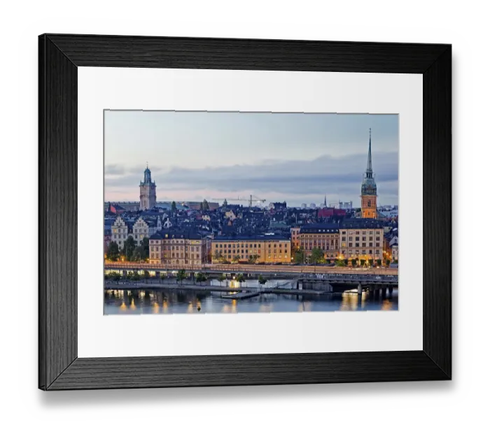 Framed Print : View of the historic centre, Gamla Stan