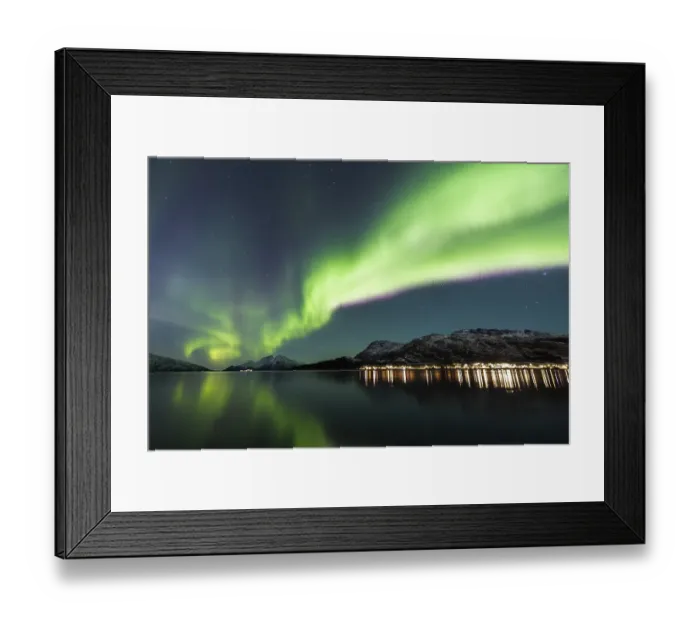 Framed Print : Northern lights over the Skulsfjord Framed Print : Northern lights over the Skulsfjord