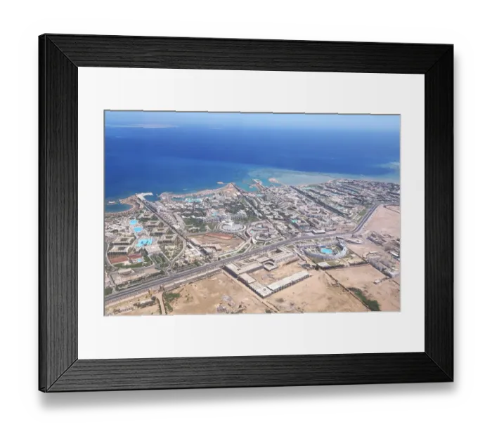 Framed Print : Aerial view, Hurghada, Red Sea, Egypt, Africa