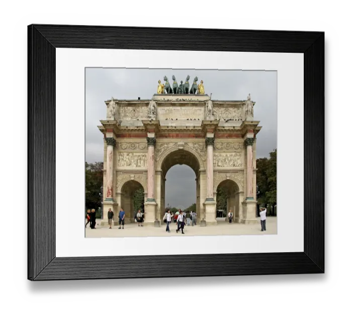 Framed Print : Arc de Triomphe du Carrousel, Musee du Louvre Paris France