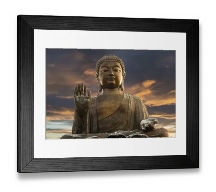 Framed Print : Tian Tan Buddha statue, Lantau Island