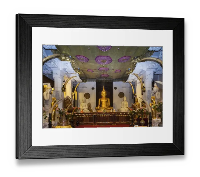 Framed Print : Buddha statue in the Temple of the Sacred Tooth Relic