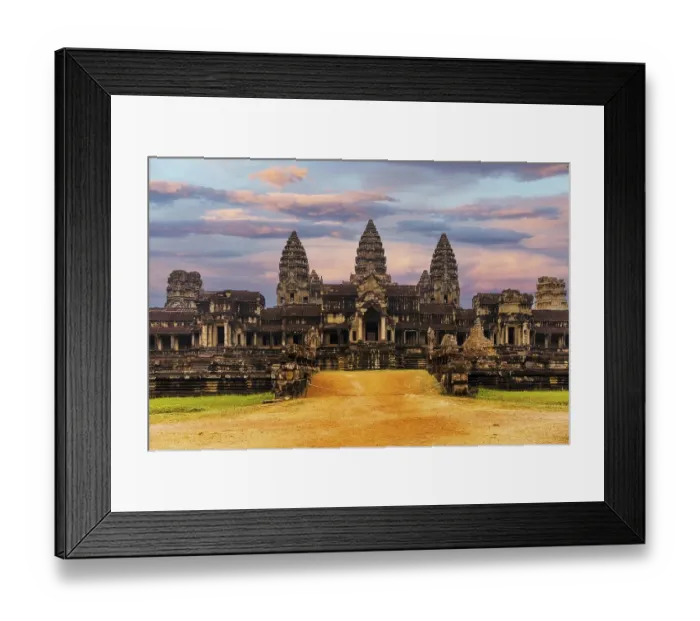 Framed Print : Angkor Wat seen from the East gate entrance