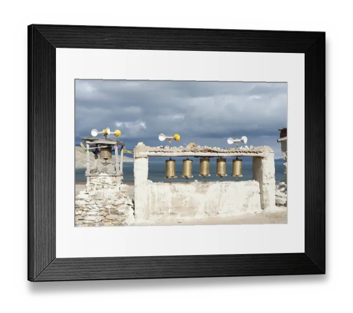 Framed Print : Wind energy, prayer wheels powered by wind Framed Print : Wind energy, prayer wheels powered by wind