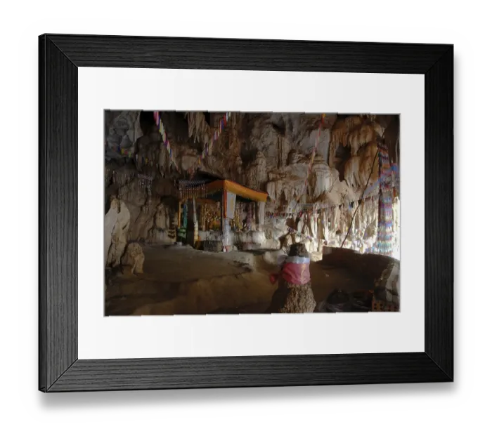 Framed Print : Potholing, speleology, Theravada Buddhism
