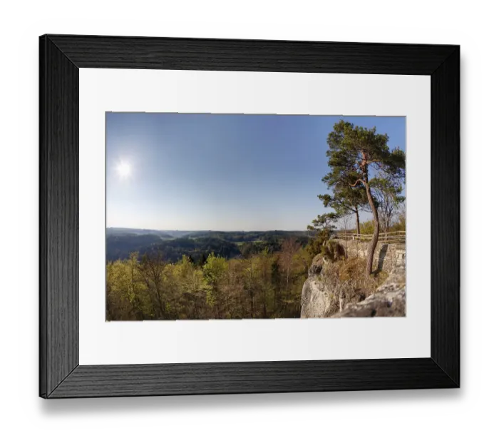 Framed Print : View from Leienfels castle ruin