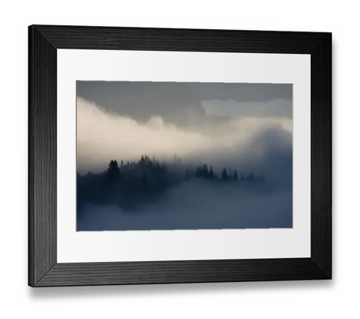 Framed Print : Fog in the Goeschener Valley, Canton of Uri Framed Print : Fog in the Goeschener Valley, Canton of Uri